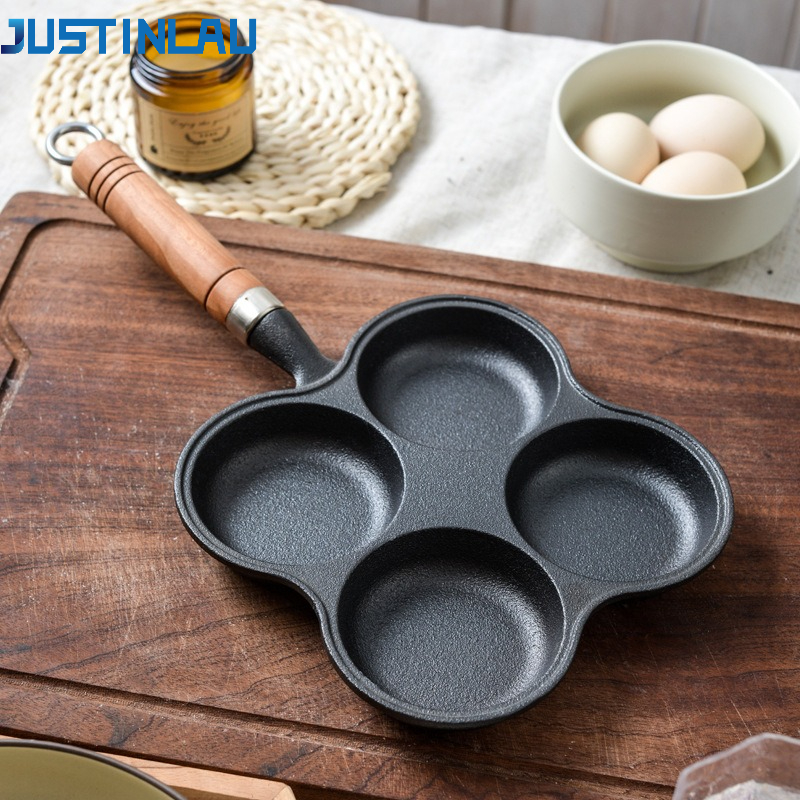 Cast Iron Corn - JUSTINLAU 2/4-Hole Cast Iron Omelette Pot