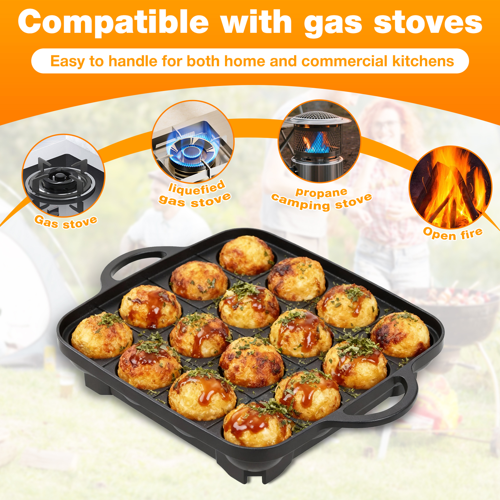 Takoyaki Pan Nonstick Japanese - đánh giá và giá Takoyaki Grill Plate