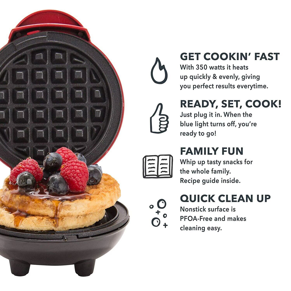 Mini Waffle Maker Bubble Egg C - đánh giá và giá Mini Pancake Griddle