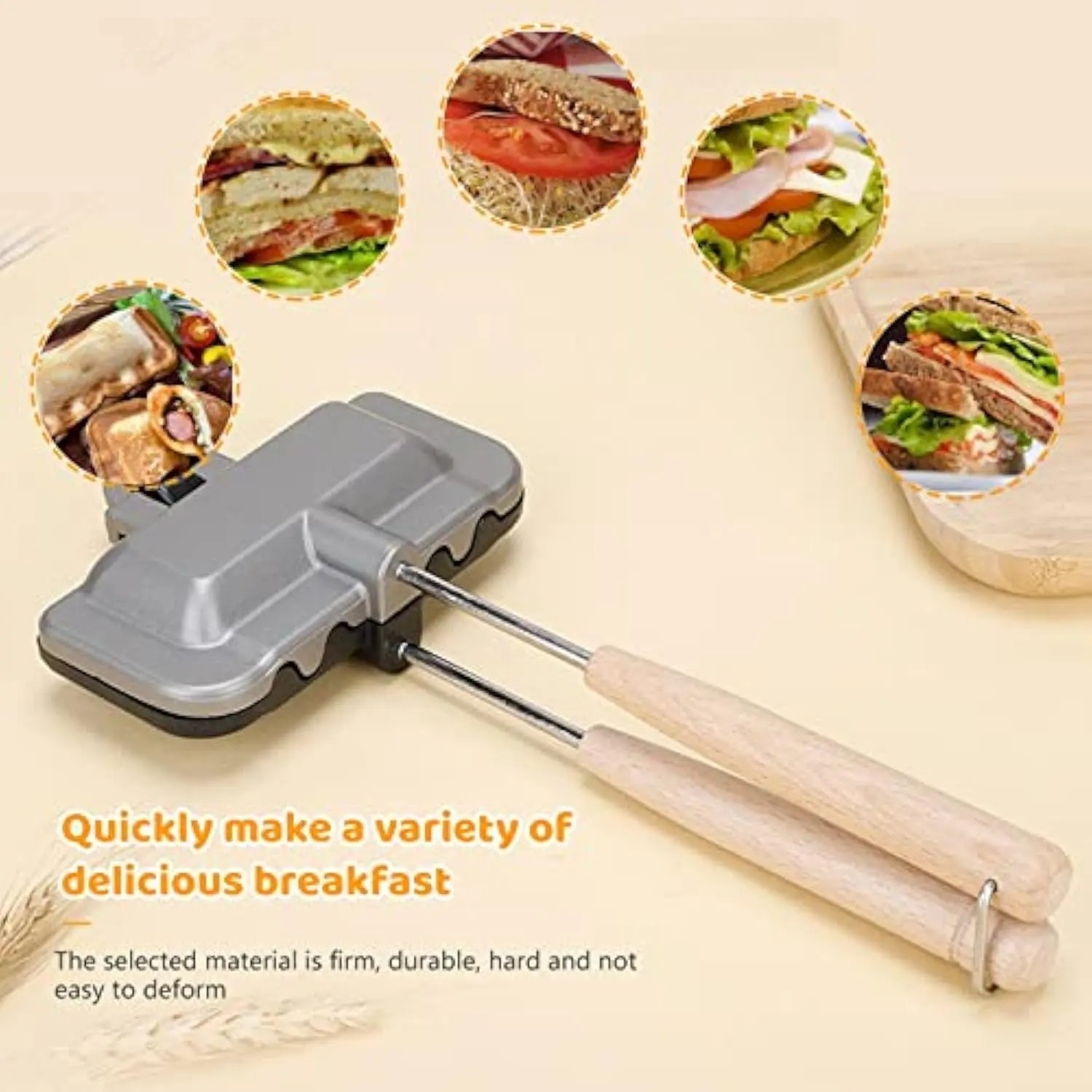 Breakfast Sandwich Maker, 4w1h - đánh giá và giá Hot Dog Press