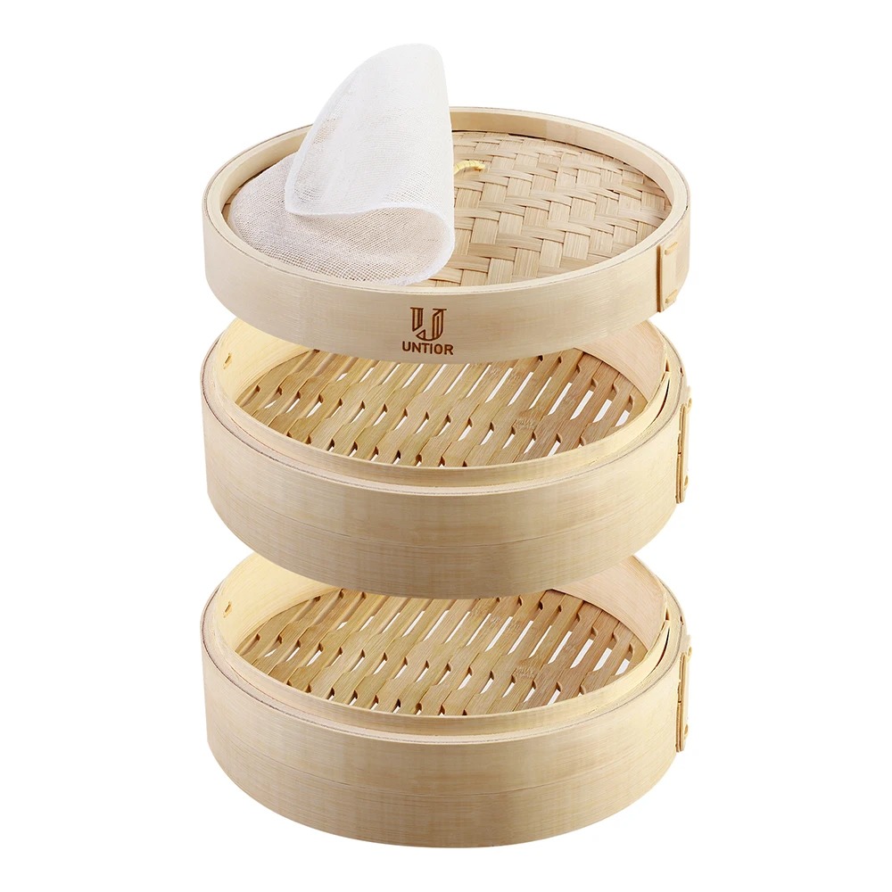 Bamboo Steamer Basket with Lid - đánh giá và giá Bao Steamer Bamboo