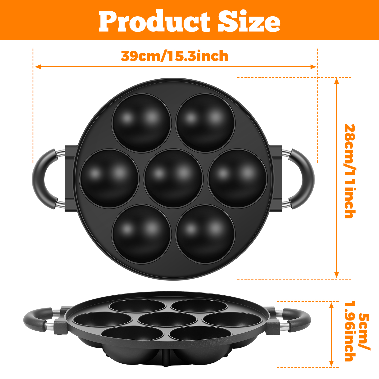 16/7 Holes Takoyaki Pan Alumin - đánh giá và giá Takoyaki Grill Plate