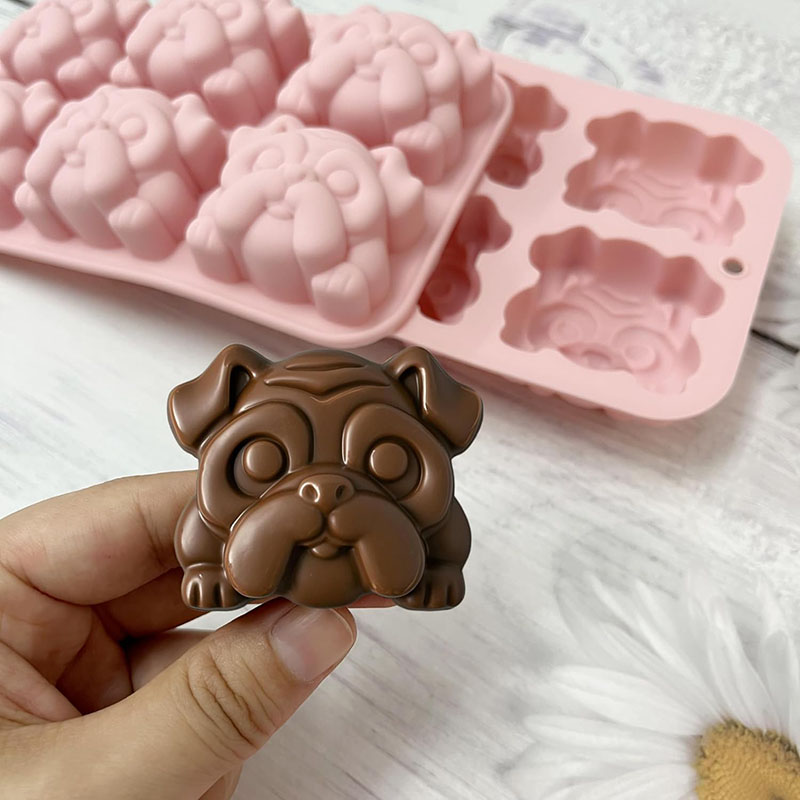Bulldog Chocolate Silicone Mol - đánh giá và giá Bunny Cake Mold
