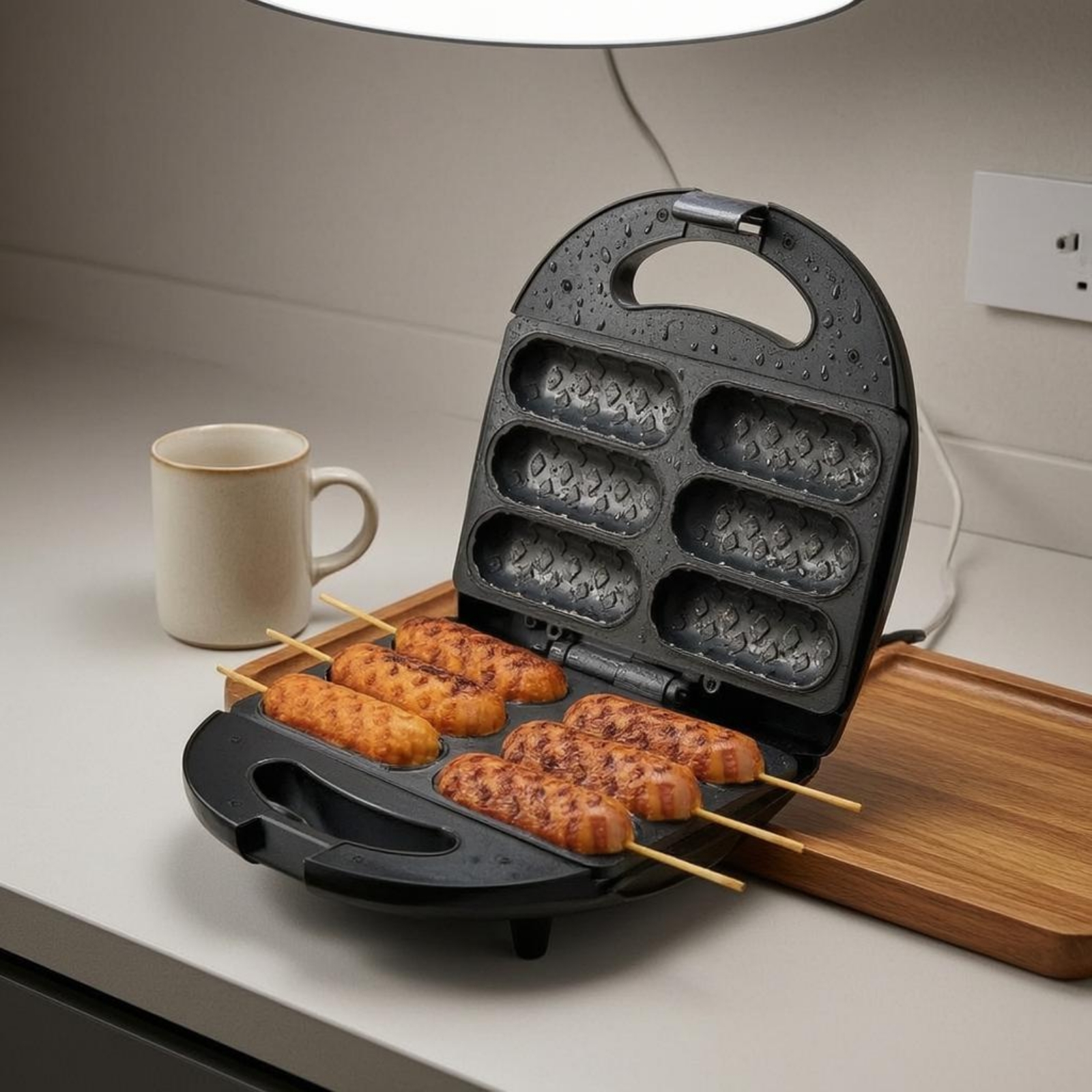 Corn Dog Maker Double-Sided He - đánh giá và giá Corn Dog Stick