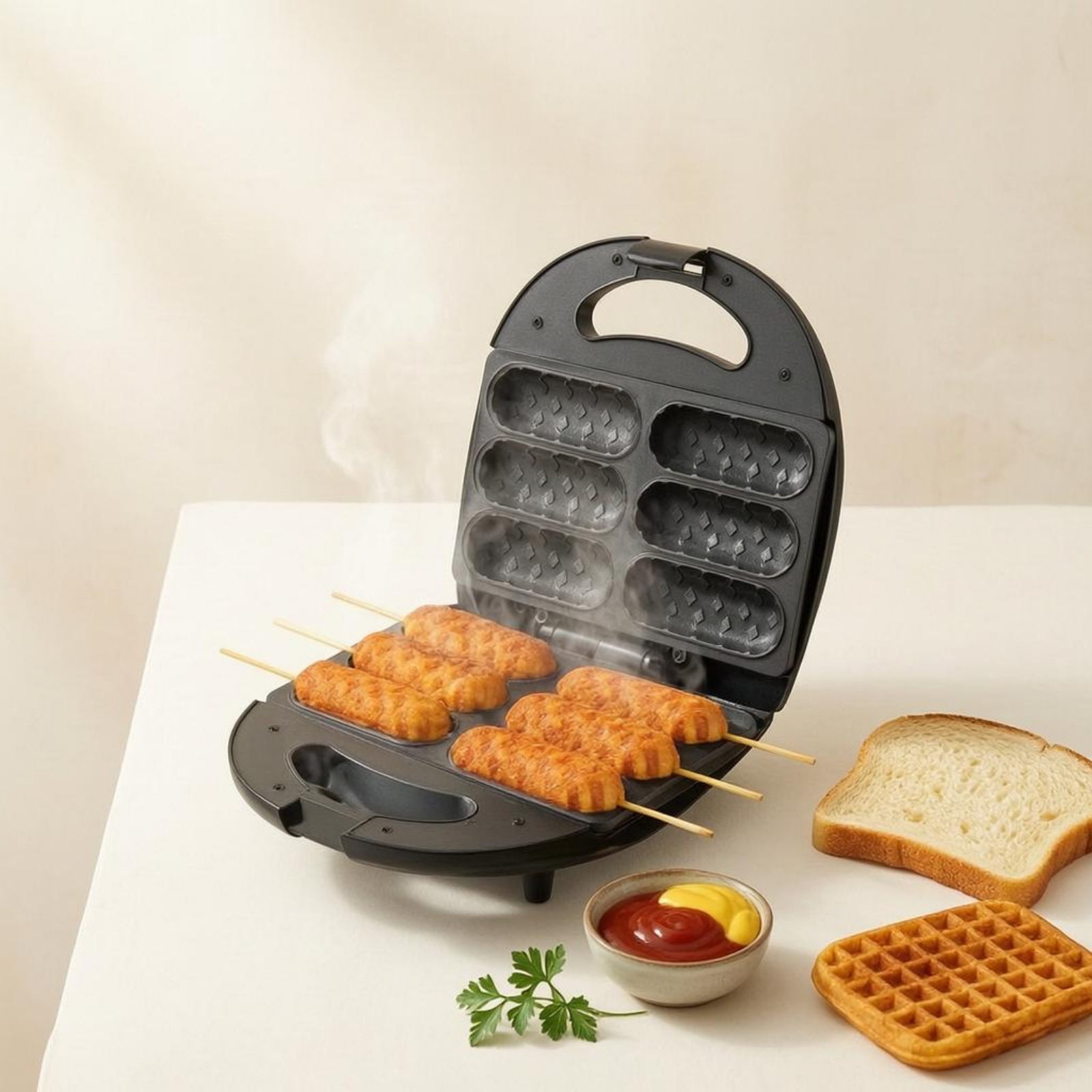 Corn Dog Maker Double-Sided He - đánh giá và giá Corn Dog Stick