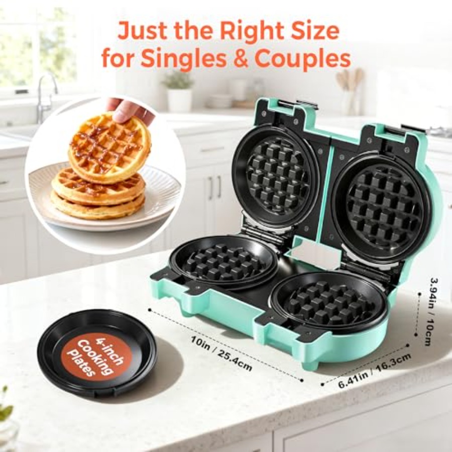 2-in-1 Double Waffle and Panca - đánh giá và giá Mini Pancake Griddle