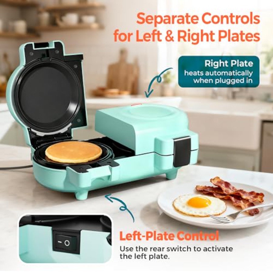 2-in-1 Double Waffle and Panca - đánh giá và giá Mini Pancake Griddle