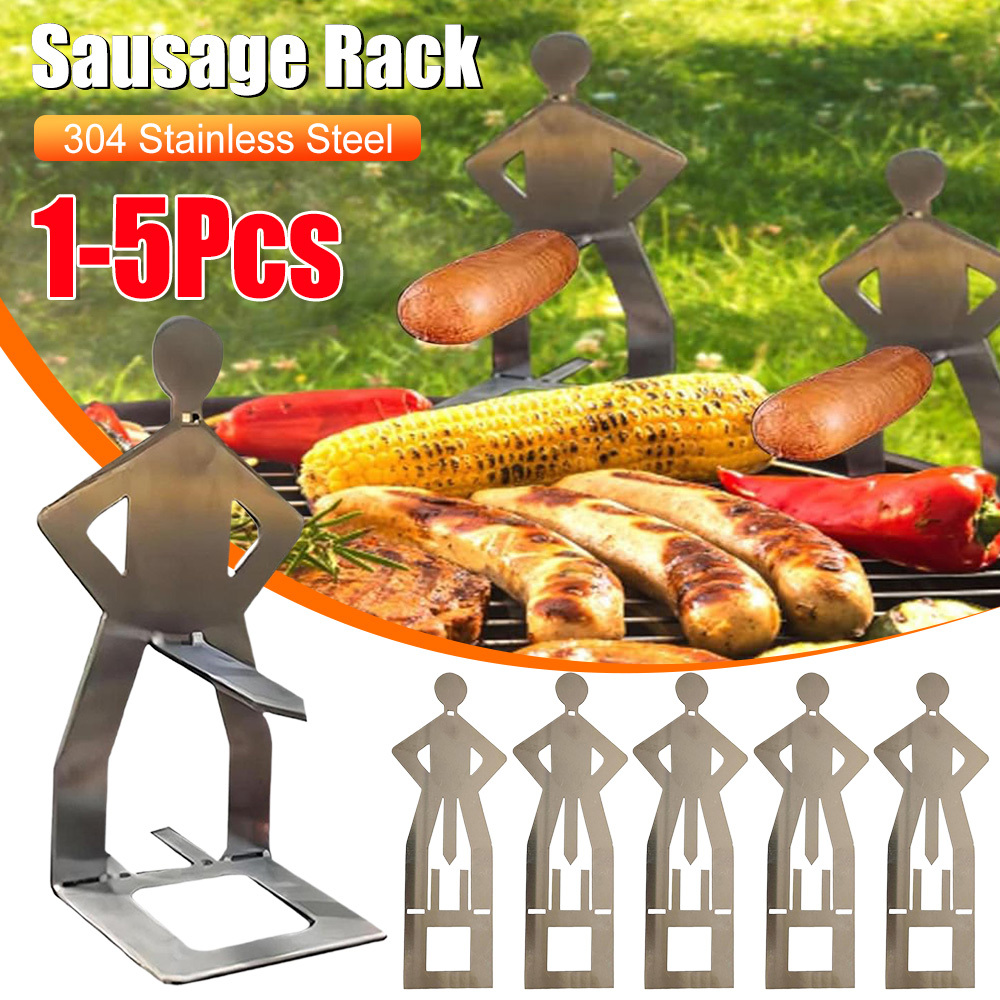 5-1PCS BBQ Sausage Holder Stai - đánh giá và giá Hot Dog Press