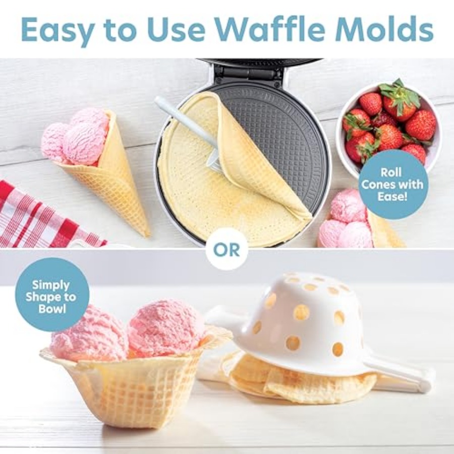 Waffle Cone and Ice Cream Bowl - đánh giá và giá Waffle Cone Maker
