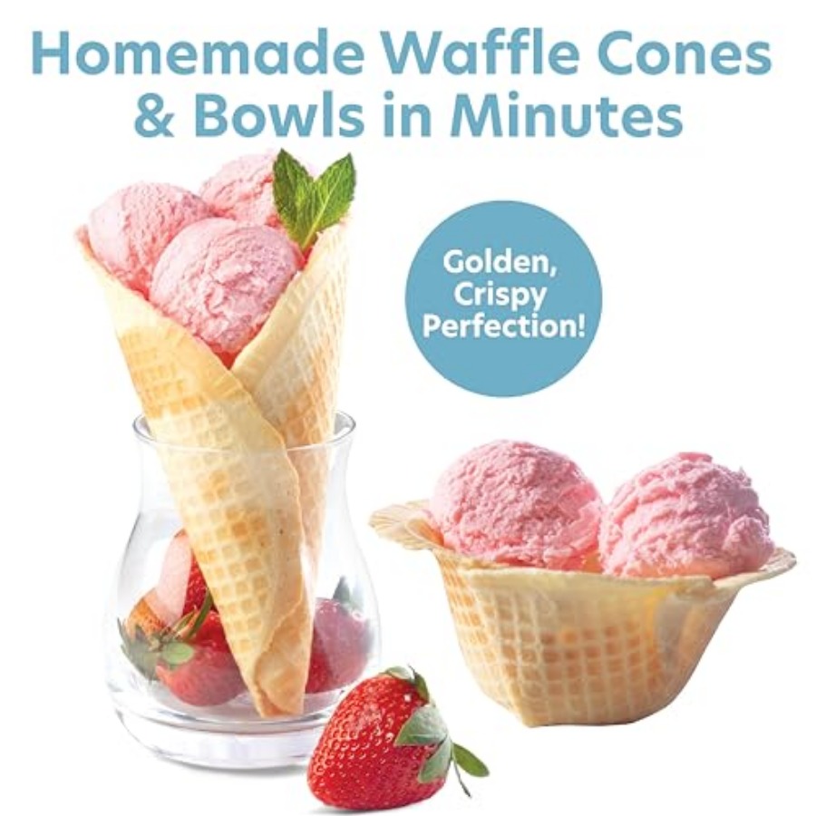 Waffle Cone and Ice Cream Bowl - đánh giá và giá Waffle Cone Maker