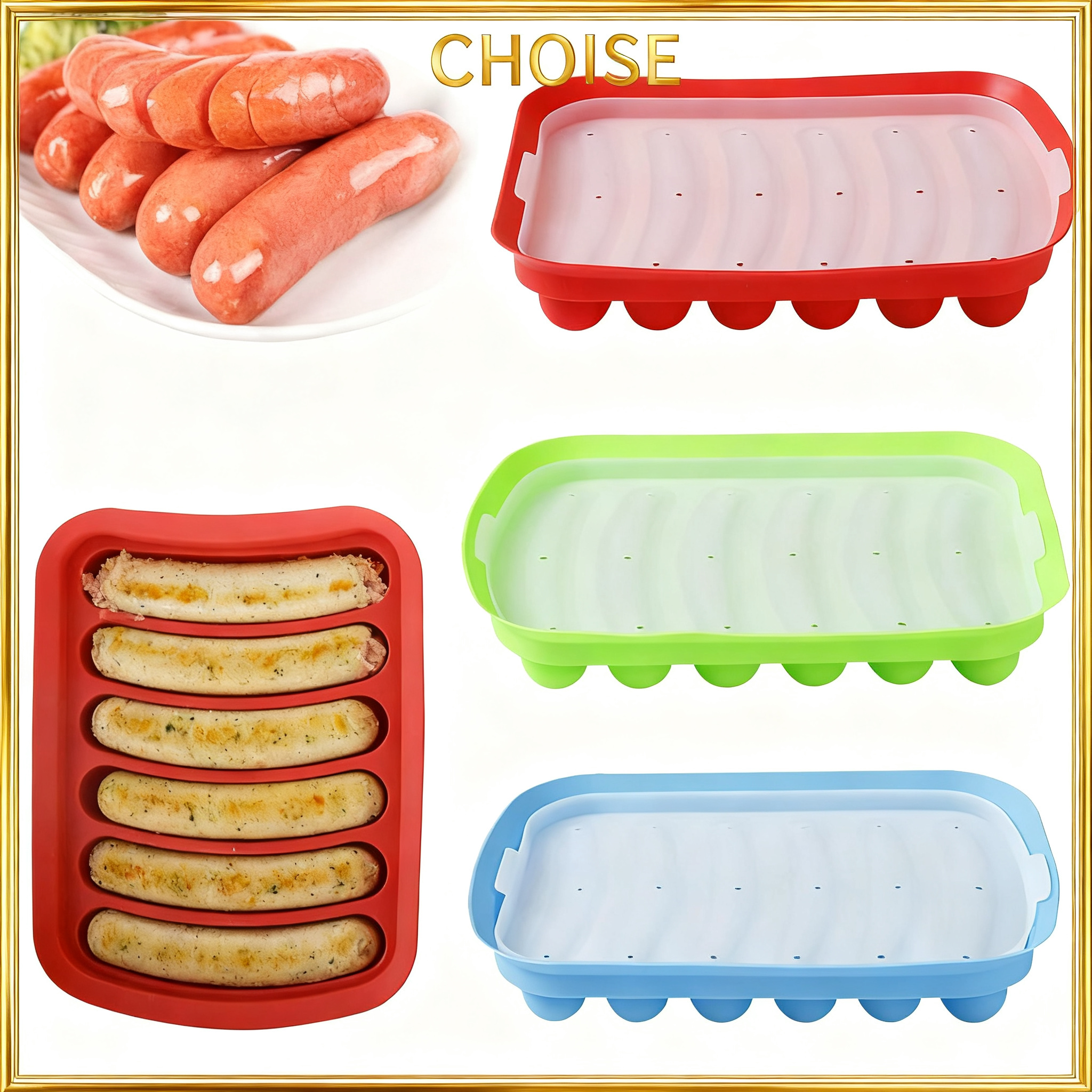Sausage Maker Mould 6 Grids Si - đánh giá và giá Hot Dog Press
